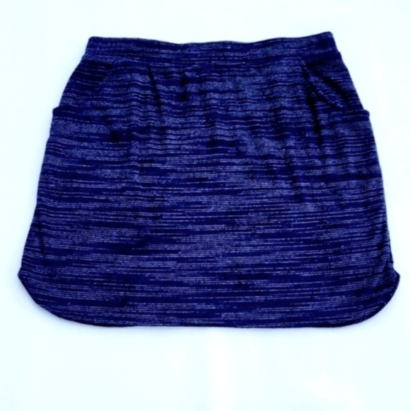 SO COOL, INC. ♡ Super Sweet 'n Extremely Soft Navy Lined Stretchy Mini Skirt XXL - Picture 3 of 9